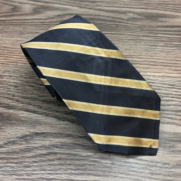 Robert Talbott Other - Robert Talbott Blue w/ Gold & White Stripe Tie Robert Talbott Other - Robert Talbott Blue w/ Gold & White Stripe Tie